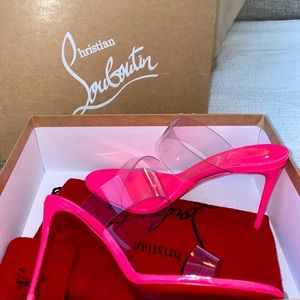 brand new Christian Louboutin pink heels